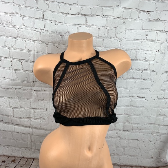 Torrid Sheer See through Mesh High Neck Bralette - Picture 5 of 6